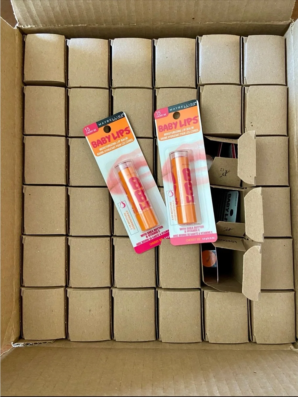 💎 WHOLESALE BUNDLE  Case Maybelline Baby Lips Lip Balm 50 Pieces New In Package
